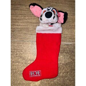 Vintage Disney 101 Dalmatians 3D Plush Dog Christmas Stocking 90s‎ Disneyana #2